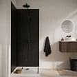 AURLANE - Pack 2 Panneaux Muraux en Aluminium Noir 90x210 cm + Profilés Noir - WALL'IT - vignette