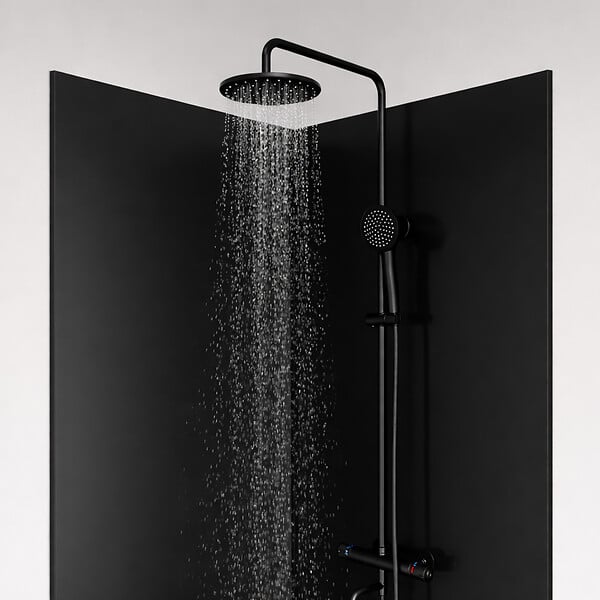 AURLANE - Pack 2 Panneaux Muraux en Aluminium Noir 90x210 cm + Profilés Noir - WALL'IT - large