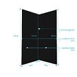 AURLANE - Pack 2 Panneaux Muraux en Aluminium Noir 90x210 cm + Profilés Noir - WALL'IT - vignette
