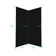 AURLANE - Pack 2 Panneaux Muraux en Aluminium Noir 90x210 cm + Profilés Noir - WALL'IT - vignette