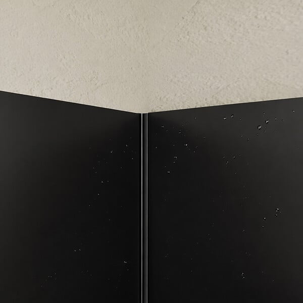 AURLANE - Pack 2 Panneaux Muraux en Aluminium Noir 90x210 cm + Profilés Noir - WALL'IT - large