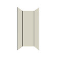 AURLANE - Pack de 3 Panneaux Muraux Aluminium Ivoire 90x210 cm avec Profilés Noirs - WALL'IT - vignette