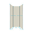 AURLANE - Pack de 3 Panneaux Muraux Aluminium Ivoire 90x210 cm avec Profilés Noirs - WALL'IT - vignette