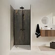AURLANE - Pack 3 Panneaux Muraux Pierre Venus 90x210cm et Profilés Noirs - STONE'IT - vignette