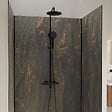 AURLANE - Pack 3 Panneaux Muraux Pierre Venus 90x210cm et Profilés Noirs - STONE'IT - vignette