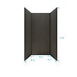 AURLANE - Pack 3 Panneaux Muraux Pierre Ardoise 90x210cm et Profilés Noirs - STONE'IT - vignette