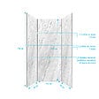 AURLANE - Pack 3 Panneaux Muraux Pierre Artic Storm 90+120+90 x 210cm et Profilés Chrome - STONE'IT - vignette