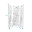 AURLANE - Pack 3 Panneaux Muraux Pierre Artic Storm 90+120+90 x 210cm et Profilés Chrome - STONE'IT - vignette