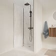 AURLANE - Pack 3 Panneaux Muraux Pierre Artic Storm 90+120+90 x 210cm et Profilés Chrome - STONE'IT - vignette