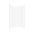 AURLANE - Pack de 3 Panneaux Muraux Aluminium Blanc 80+120+80x210 cm avec Profilés Chrome - WALL'IT - vignette