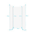 AURLANE - Pack de 3 Panneaux Muraux Aluminium Blanc 80+120+80x210 cm avec Profilés Chrome - WALL'IT - vignette