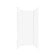 AURLANE - Pack de 3 Panneaux Muraux Aluminium Blanc 80x210 cm avec Profilés Chrome - WALL'IT - vignette