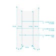 AURLANE - Pack de 3 Panneaux Muraux Aluminium Blanc 80x210 cm avec Profilés Chrome - WALL'IT - vignette
