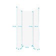 AURLANE - Pack de 3 Panneaux Muraux Aluminium Blanc 80x210 cm avec Profilés Chrome - WALL'IT - vignette