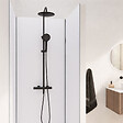AURLANE - Pack de 3 Panneaux Muraux Aluminium Blanc 80x210 cm avec Profilés Chrome - WALL'IT - vignette