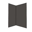 AURLANE - Pack 2 Panneaux Muraux en Aluminium Gris 90+120x210 cm + Profilés Noir - WALL'IT - vignette