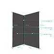 AURLANE - Pack 2 Panneaux Muraux en Aluminium Gris 90+120x210 cm + Profilés Noir - WALL'IT - vignette