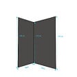 AURLANE - Pack 2 Panneaux Muraux en Aluminium Gris 90+120x210 cm + Profilés Noir - WALL'IT - vignette