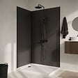 AURLANE - Pack 2 Panneaux Muraux en Aluminium Gris 90+120x210 cm + Profilés Noir - WALL'IT - vignette