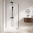 AURLANE - Pack 2 Panneaux Muraux en Aluminium Blanc 100x210cm + Profilés Noir - WALL'IT - vignette