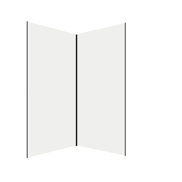 AURLANE - Pack 2 Panneaux Muraux en Aluminium Blanc 100x210cm + Profilés Noir - WALL'IT - large