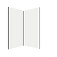 AURLANE - Pack 2 Panneaux Muraux en Aluminium Blanc 100x210cm + Profilés Noir - WALL'IT - vignette
