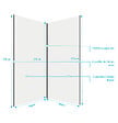AURLANE - Pack 2 Panneaux Muraux en Aluminium Blanc 100x210cm + Profilés Noir - WALL'IT - vignette