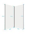 AURLANE - Pack 2 Panneaux Muraux en Aluminium Blanc 100x210cm + Profilés Noir - WALL'IT - vignette