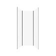 AURLANE - Pack de 3 Panneaux Muraux Aluminium Blanc 80x210 cm avec Profilés Noirs - WALL'IT - vignette