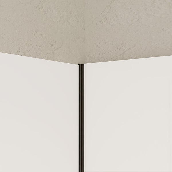 AURLANE - Pack de 3 Panneaux Muraux Aluminium Blanc 80x210 cm avec Profilés Noirs - WALL'IT - large