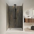 AURLANE - Pack 3 Panneaux Muraux Pierre Venus 90+120+90 x 210cm et Profilés Noirs - STONE'IT - vignette