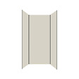 AURLANE - Pack de 3 Panneaux Muraux Aluminium Ivoire 90+120+90x210 cm avec Profilés Noirs - WALL'IT - vignette