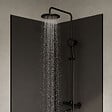 AURLANE - Pack 2 Panneaux Muraux en Aluminium Gris 90x210 cm + Profilés Noir - WALL'IT - vignette