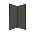 AURLANE - Pack 2 Panneaux Muraux en Aluminium Gris 90x210 cm + Profilés Noir - WALL'IT - vignette