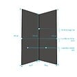 AURLANE - Pack 2 Panneaux Muraux en Aluminium Gris 90x210 cm + Profilés Noir - WALL'IT - vignette