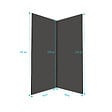 AURLANE - Pack 2 Panneaux Muraux en Aluminium Gris 90x210 cm + Profilés Noir - WALL'IT - vignette