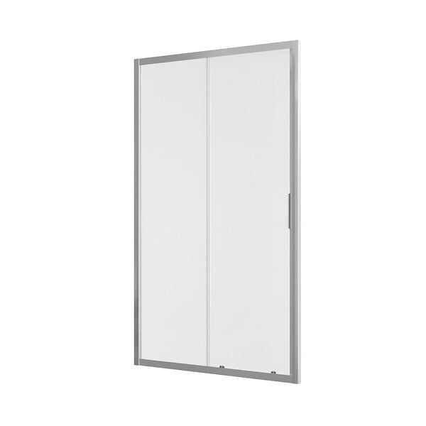 ALLIBERT - Porte de douche coulissante 140x200 cm Aluminium chromé 6 mm anticalcaire réversible Laja - large