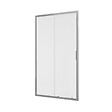 ALLIBERT - Porte de douche coulissante 140x200 cm Aluminium chromé 6 mm anticalcaire réversible Laja - vignette