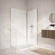 AURLANE - Lot 2 panneaux muraux aluminium Blanc 90 et 120 x 250 cm avec profilés chrome - WALL'IT - vignette