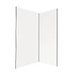 AURLANE - Lot 2 panneaux muraux aluminium Blanc 90 et 120 x 250 cm avec profilés chrome - WALL'IT - vignette