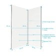 AURLANE - Lot 2 panneaux muraux aluminium Blanc 90 et 120 x 250 cm avec profilés chrome - WALL'IT - vignette