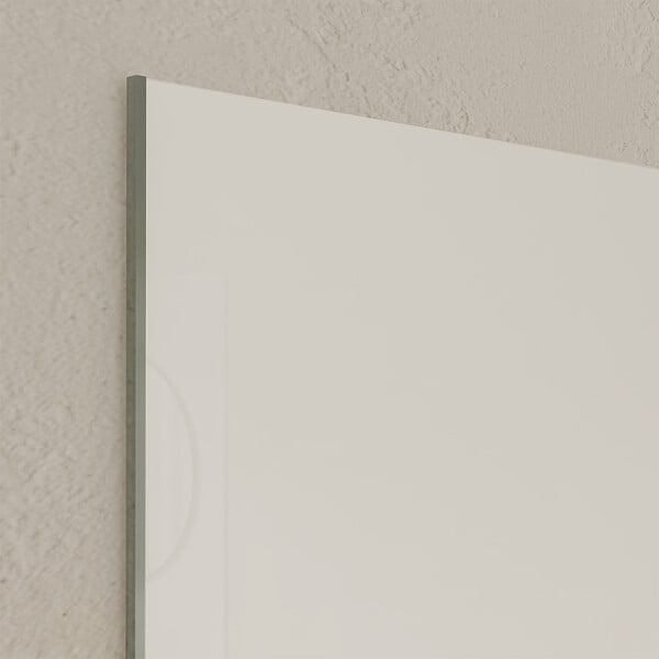 AURLANE - Lot 2 panneaux muraux aluminium Blanc 90 et 120 x 250 cm avec profilés chrome - WALL'IT - large