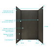 AURLANE - Pack 3 Panneaux Muraux Pierre Ardoise 90+120+90 x 210cm et Profilés Noirs - STONE'IT - vignette