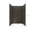 AURLANE - Pack 3 Panneaux Muraux Pierre Ardoise 90+120+90 x 210cm et Profilés Noirs - STONE'IT - vignette