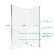 AURLANE - Lot 2 panneaux muraux aluminium Blanc 80 et 120 x 250 cm avec profilés chrome - WALL'IT - vignette
