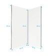 AURLANE - Lot 2 panneaux muraux aluminium Blanc 80 et 120 x 250 cm avec profilés chrome - WALL'IT - vignette