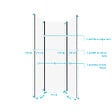AURLANE - Pack de 3 Panneaux Muraux Aluminium Blanc 90x210 cm avec Profilés Noirs - WALL'IT - vignette