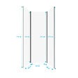 AURLANE - Pack de 3 Panneaux Muraux Aluminium Blanc 90x210 cm avec Profilés Noirs - WALL'IT - vignette