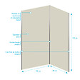 AURLANE - Lot de 2 Panneaux Muraux Aluminium Ivoire 80+120 x 210 cm avec Profilés Chrome - WALL'IT - vignette