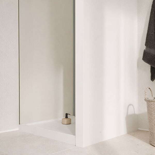 AURLANE - Pack 3 Panneaux Muraux Aluminium Ivoire 90x210 cm avec Profilés Chrome - WALL'IT - large